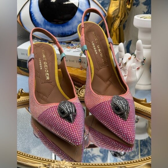 🆕 KURT GEIGER LONDON 🧿 NWOB Belgravia Crystal Embellished Slingback, Sz 36 US6 - Picture 6 of 15